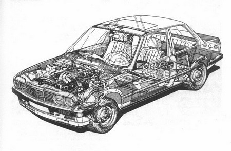 Cutaway BMW 3 Series E30